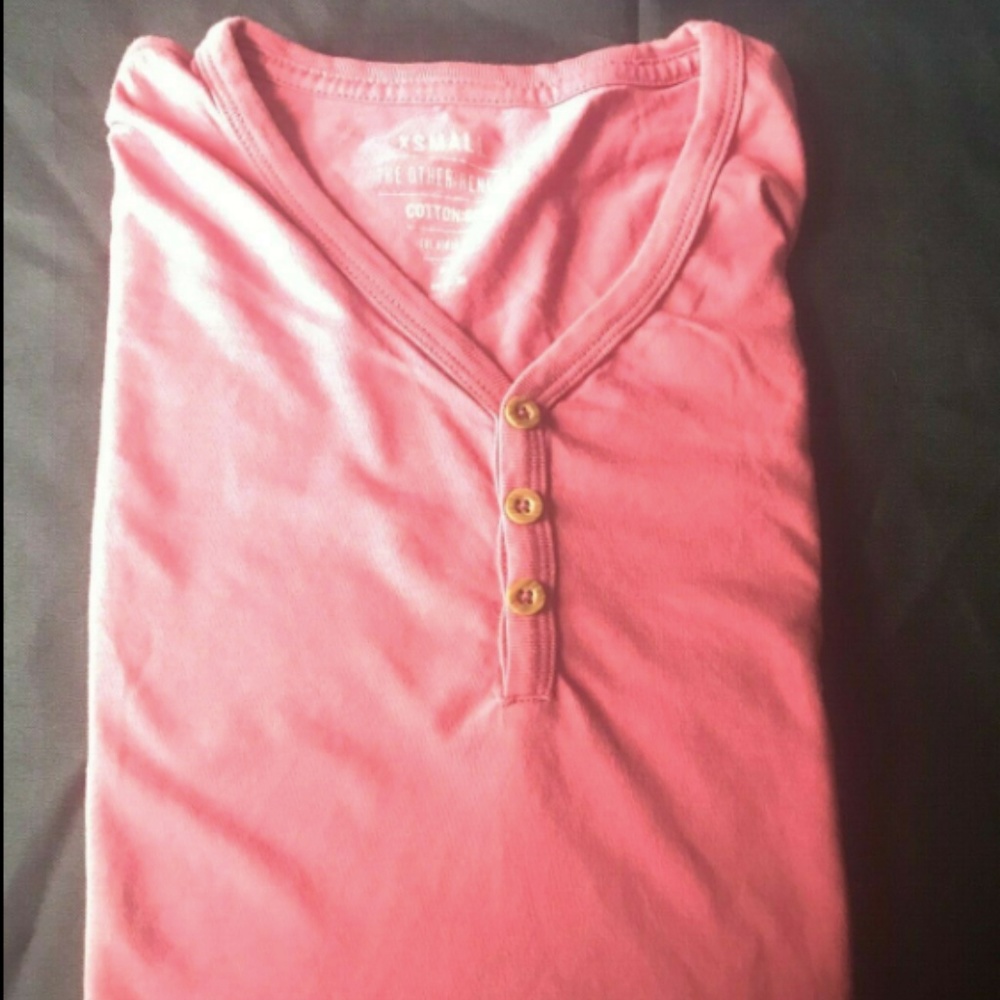 Cotton On Henley V-Neck Pocket T-Shirt Extra Small